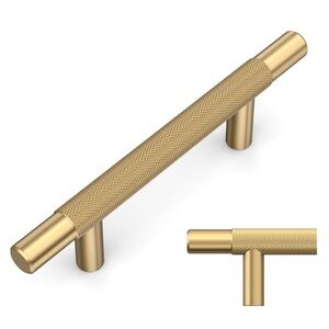 Gold Textured Cabinet Handle Hardware 10 Pack